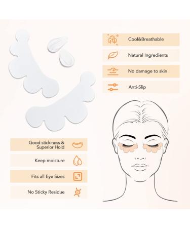 Lunamoon Eye Pads for Eyelash Extensions - 50 Pairs Flower Gold | Perfect for Lifting & Coloring Eyelashes - Buy Online on SooperMarket.com