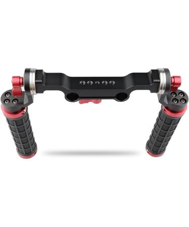 CAMVATE Rubber Handle Grip Shoulder Mount Rig for DSLR - Red (M6 Thread 31.8mm) | 1472 - Buy Online on SooperMarket.com
