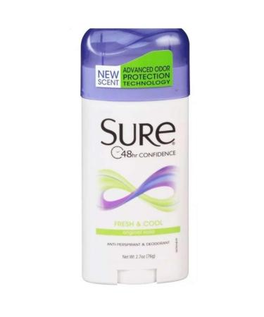 Sure Deodorant Original Solid  Powder - 2.7 oz - 2 pk
