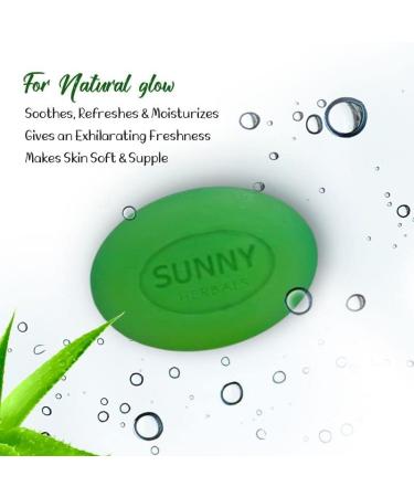 (Pack of 3) Bakson Sunny Herbals Aloevera + Calendula Bathing Bar (75gm Each) - Healing and Soothing Skin Care by Venus.Exports - Buy Online on SooperMarket.com