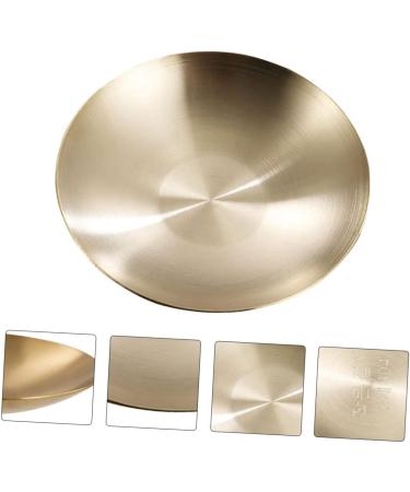 MAGICLULU Condiment Plate Cold Dish Bowl for Prep Dishes for Cooking Large Dinner Plates Tasting Dishes Sauce Serving Dishes Pinch Prep Bowls Sauce Plates Stainless Steel 304 Headset Camping 10X10X2CM Gold - Buy Online on SooperMarket.com