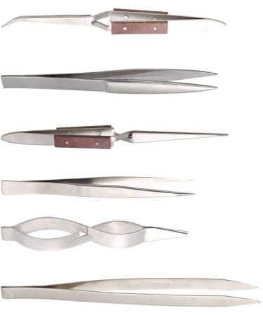 6-Piece Jewelry Tweezers Set - Self-Retardant Rust-Resistant & Wear-Resistant Tools for Jewelry Making - Buy Online on SooperMarket.com