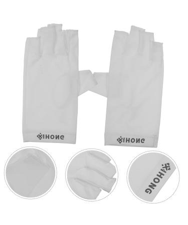 OSALADI 1 Pair Uv Gloves Summer Beach Gloves Summer Driving Gloves Nail Dryer Uv Glove Outdoor Hiking Gloves Nail Art Skin Care Supply Miss White Manicure Skin Care Products Fabric 19.5x8cm White - Buy Online on SooperMarket.com