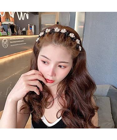 Double Bangs Pearl Headband Clips for Women - 2pcs Fashion Hair Accessories - Buy Online on SooperMarket.com