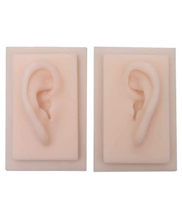 Anatomical Model 1 Pair Human Ear Soft Silicone Model for Acupuncture Music Recording