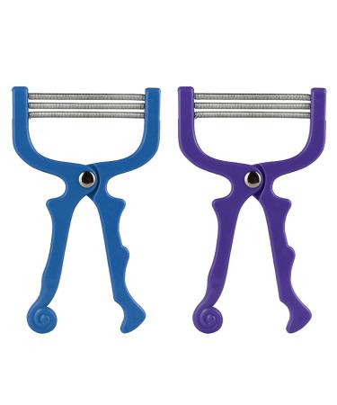 2 Pieces Handheld Facial Hair Removal Threading Beauty Epilator Tool Removal Threader Remover Spring Facial Hair Epilator Use for Women Face Hair Removing Beauty Tools Random Color
