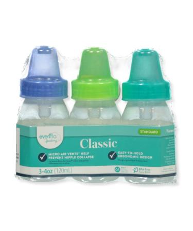 Evenflo Baby Big Boys' 3-Pack Baby Bottles - Mint/Blue one Size