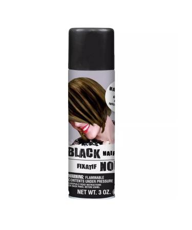 Stunning Black Hair Spray Color - 3 oz. (1 Count) - Instantly Transforms Your Look Ideal for Parties & Cosplay
