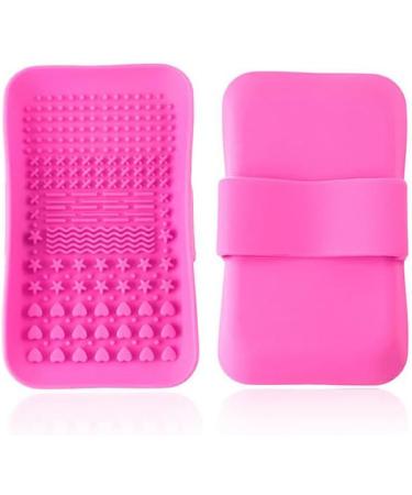 Dajidafu Universal Women Foundation Makeup Brush Cleaning Mat Home Dress Room Reusable Nonslip Eyebrow Pen Silicone Washing Pad Rose Red - Buy Online on SooperMarket.com