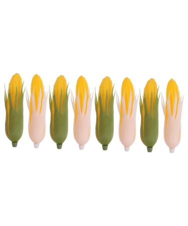 ABOOFAN 8 Pcs Simulation Corn Realistic Vegetable Lifelike Kitchen Vegetable Toys Artificial Fruits Kitchen Photography Props Corn Decor Decoratve Food Toy Fake Decoration Cupboard Plastic