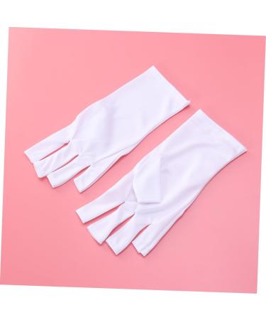 minkissy 3 Pairs Gloves Nail Shield Glove Cotton Glove Chinese Wooden Pillow Silicone Ear Display Glove Manicure Glove Sun Protection White - Buy Online on SooperMarket.com