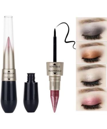 6PCS/SET 2 In 1 Double Eyeliner Eyeshadow Combination Waterproof Black Eye Liner Pen Quick Dry Colorful Eyeshadow High Pigmented Eye Powder Cosmetic Set eyeliner waterproof - Buy Online on SooperMarket.com