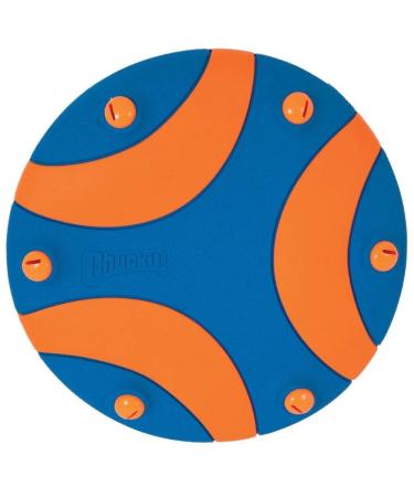 Chuckit! Whistle Flight Flyer Dog Toy Rubber Frisbee Throw and Fetch Noise Disc for Dogs