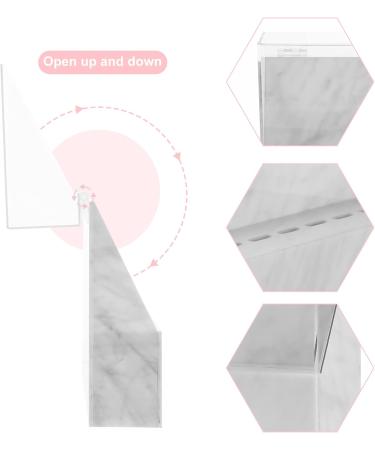 Stahad 3ST 8-Hole Acrylic Tweezer Organizer - White Flip-Top Storage Box for Eyelash Tweezers | International Shipping Available - Buy Online on SooperMarket.com