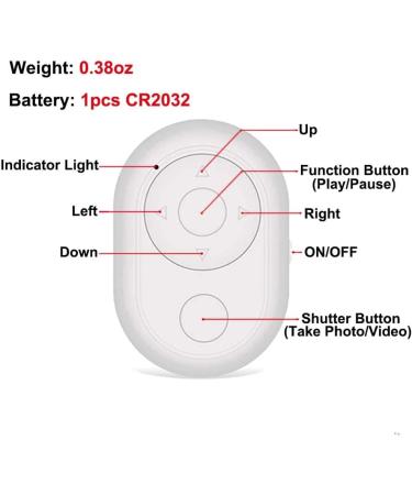 Bluetooth Remote & Page Turner Control for Cellphones/Tablets - Scroll Tiktok Videos, Play/Pause Functions - Andriod 8.0+ and iOS 6.0+ Compatible - Buy Online on SooperMarket.com