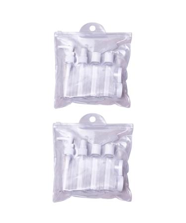 Netagon 9 Piece Travel Bottle Set Leak Proof Clear Toiletries Containers with Clear Airport Bag Case Perfect for Travel Holidays Swimming Camping Trips (2 Packs -18 PCE) 2 Packs (16 Pce)