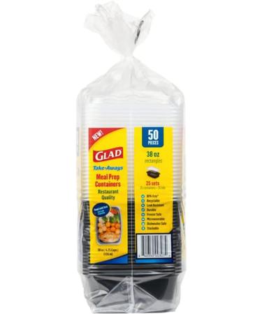 Glad 38-oz Rectangular Food Container - Pack of 25 | Convenient Storage Solution - Buy Online on SooperMarket.com