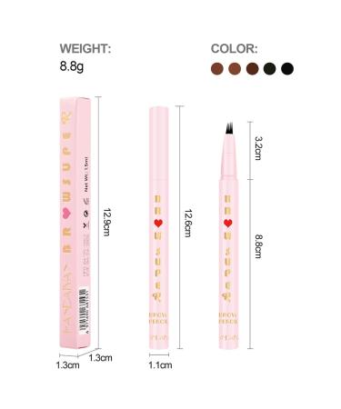 Micro 4 Point Eyebrow Pen - Ultra-Fine Waterproof Brow Tint Sweat-Resistant & Long-Lasting High Pigment Eyebrow Pencil (5#) | International Shipping Available - Buy Online on SooperMarket.com