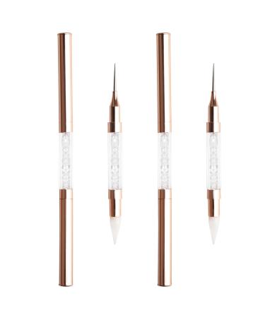 LLMSIX Rhinestones Picker Doting Pen Dual-Ended Wax Pencil Pen Rhinestone Picker Dotting Pen Rhinestones Applicator with Acrylic Handle for Gem Stone Jewelry Nail Art DIY Craft (White)