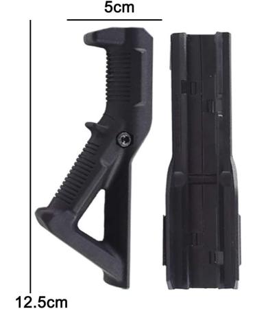 Gotyou Angled Fore Grip - Ergonomic Airsoft Front Handle | Nylon AFG1 Triangle Grip for 20mm Rails - Black - Buy Online on SooperMarket.com
