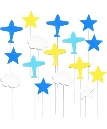Warmhm 48 Pcs Decor Top Hat Cupcakes Plane Cake Toppers Cloud Cupcake Toppers The Clouds Insert Card Baby As Shownx3pcs mediumx3pcs - Buy Online on SooperMarket.com
