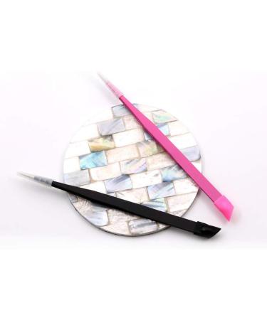 2 Pcs Metal Nail Tweezers Set for Precision Nail Art - Straight Tip Nipper Clippers with Silicone Pressing Head - Buy Online on SooperMarket.com