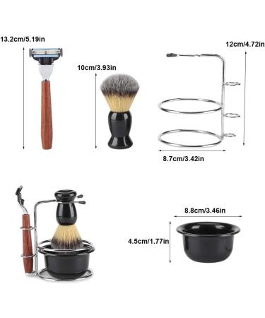 4-in-1 Shaving Set for Men - Badger Hair Brush Bowl & Stand Holder - Premium Grooming Kit - Buy Online on SooperMarket.com