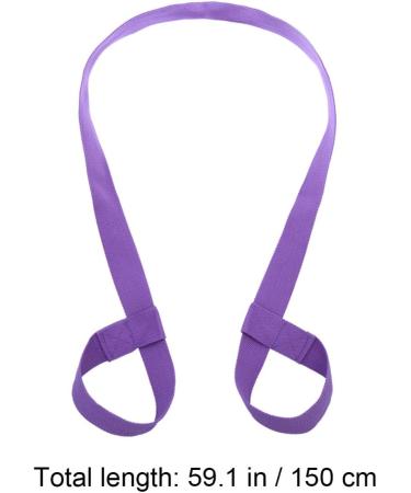 Garneck Adjustable Cotton Yoga Mat Carrier Sling - Extra Long Strap for Yoga Exercise - Black Lavender - Buy Online on SooperMarket.com