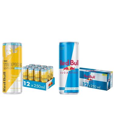 Red Bull Energy Drink Sugar Free Tropical Edition 250 ml x12 Red Bull Energy Drink Sugar Free 250ml x12