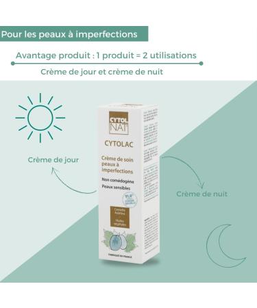 Cytolac Anti-Imperfections Cream-Sensitive skin with acneic tendencies-soothes and moisturizes skin with acneic tendencies-Visible and lasting reduction in the number of blackheads 50 ml-Cytolnat - Buy Online on SooperMarket.com