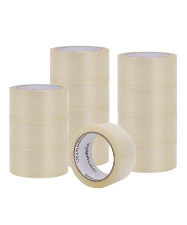 Amazon Basics Packaging Tape, 1.9 in x 72.2 yards, 1.8mil Thickness (12-Roll), Clear 12-Roll 1.9in x 72.2yd, 1.8mil Thickness