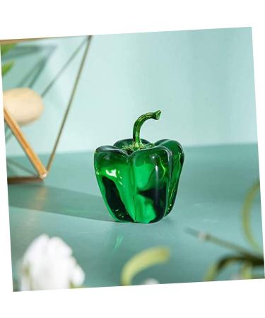 Alipis Office Decor Decorations for Home Crystal Figurines Living Room Chili Vegetable Household Fake Fruit Green 6.3x4.5cm - Buy Online on SooperMarket.com