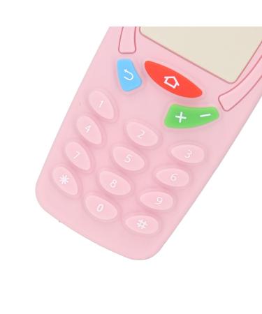 Silicone Infant Teething Toy - Mobile Phone Shaped Funny Chew Toy (Light Pink) - Buy Online on SooperMarket.com