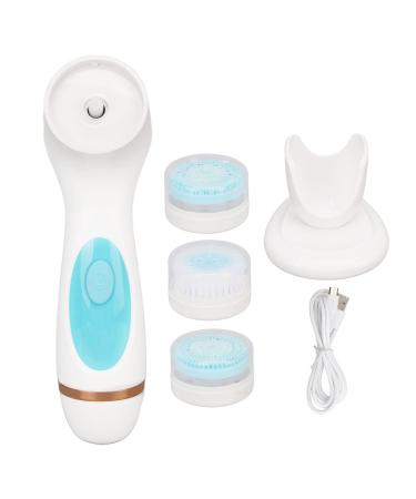 Face Wash Electric Cleaner Rechargeable with Multi Effect Skin Care Counter Rotating Head for Deep Cleansing and Vibration Beating Function 3 Brush Heads for Skin Exfoliating