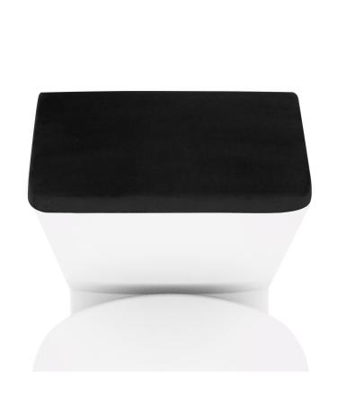 AZHCHKE Stretch Velvet Toilet Tank Lid Cover for Bathroom Super Soft Toilet Tank Cover Luxury Velvet Plush, with Elastic Bottom, Machine Wash, Black