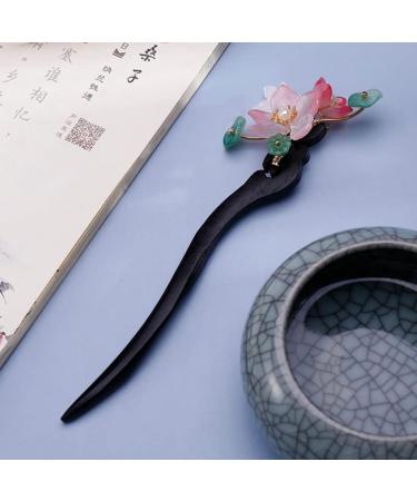 minkissy Hair Stick Wood Chinese Hair Chopsticks Vintage Flower Hairpin Chignon Pin Hair Accessories for Women Lady - Buy Online on SooperMarket.com