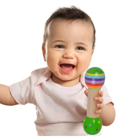 Eichhorn 2-Piece Music Set - Colorful Wooden Instruments with Bells & Stick Ideal for Kids 1 Year & Up - International Shipping Available - Buy Online on SooperMarket.com