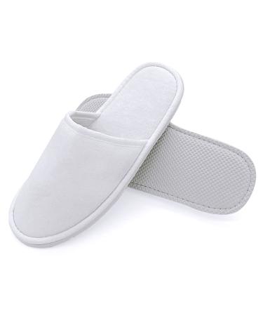 Jomix guests slippers 2 pair of guest hand shoes set unisex washable terry lip frote bathing shoes travel hotel slippers Rustchfeste 36/37 EU X-Schmal 01 white 2 pair small 2 number