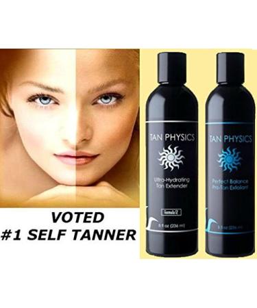 Tan Physics Combo Pack - One Ultra-Hydrating Tan Extender and One Pre-Tan Exfoliator