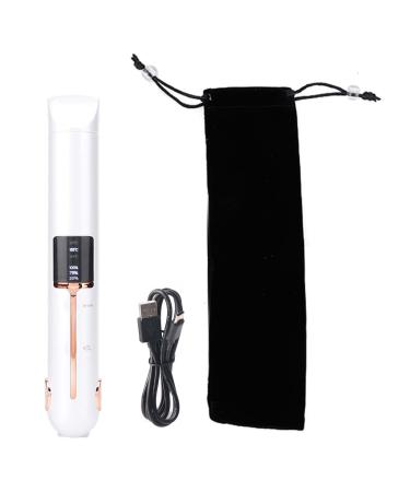 Portable USB Charging Hair Styler Cordless Hair Curler Straightener with 3D Comb Teeth Design and LED Display