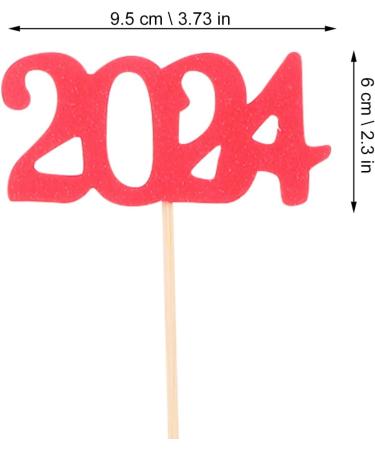 HOLIDYOYO 12pcs 2024 Graduation Season Cake Insert Graduation Cake Toppers Graduation Party Decorations Top Hat Party Supplies Grad Party Cupcake Topper Paper Cup Dessert Props Red - Buy Online on SooperMarket.com