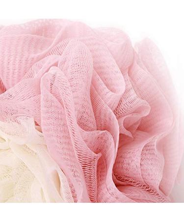 ZONGR Mesh Poufs Bath and Shower Sponge Loofahs Balls - Exfoliating Shower Supplies 2 Pack - Buy Online on SooperMarket.com