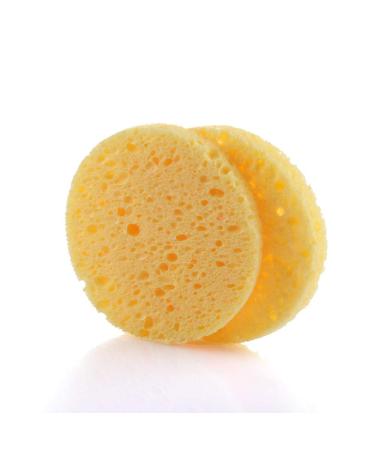 Buy Tvoip 25-Pack Reusable Facial Sponges - Natural Wood Pulp Deep Cleansing Bigger & Thicker Cosmetic Puff for Face Care - Yellow - Buy Online on SooperMarket.com