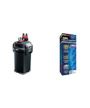 Fluval 207 external filter for aquariums from 60 to 220l 780 l/h 10W & bio-foam Max foam filter with enlarged surface for the fluval 207 and 307 external filter 2-pack blue 200 l bundle with foam filter