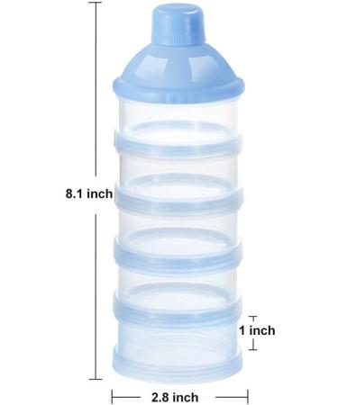 Felly Portable 4-Layer Formula Dispenser & Snack Storage Box - Blue | Ideal for Travel & Outdoor Activities - Buy Online on SooperMarket.com