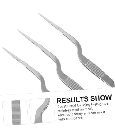 FOMIYES 8 Pcs Stainless Steel Tweezers Ear Cleaning Tools Plant Tools Ceramic Tweezers Cleaning Tools for Ear Cure Ear Tools Earwax Cleaning Tweezers Stainless Steel Ear Tools Silver 16X1.5X1.3CMx2pcs - Buy Online on SooperMarket.com