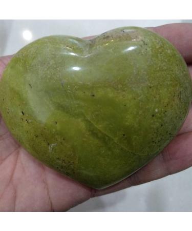 Natural Green Opal Carved Heart raw Gemstone Crystal FUZEGRDLI - Buy Online on SooperMarket.com