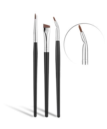 Eyeliner Brushes Set,Fine Angled Eyeliner Brush,JASSINS Precision Gel Eye Liner Ultra Fine Bent Makeup Brush(3 Pieces) 3Pieces