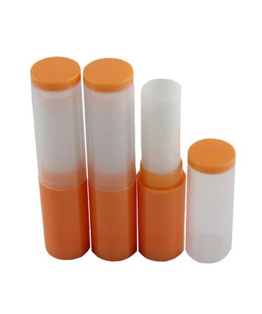Haifly 20pcs Empty Plastic Lip Balm Tubes Lipstick Container Lipstick Tubes Lipstick Tubes Orange