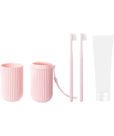 Manolyee Travel Toothbrush Holder - Multifunctional Toothbrush Case & Organizer for Home Business Camping | Pink Travel Container - Buy Online on SooperMarket.com